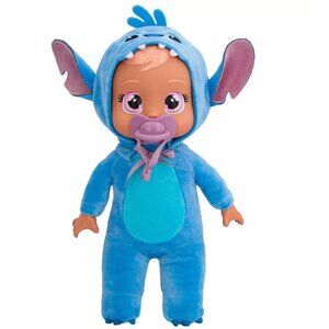 Cry Babies Tiny Cuddles Disney Stitch Doll – Soft Plush, Real Tears, Pacifier